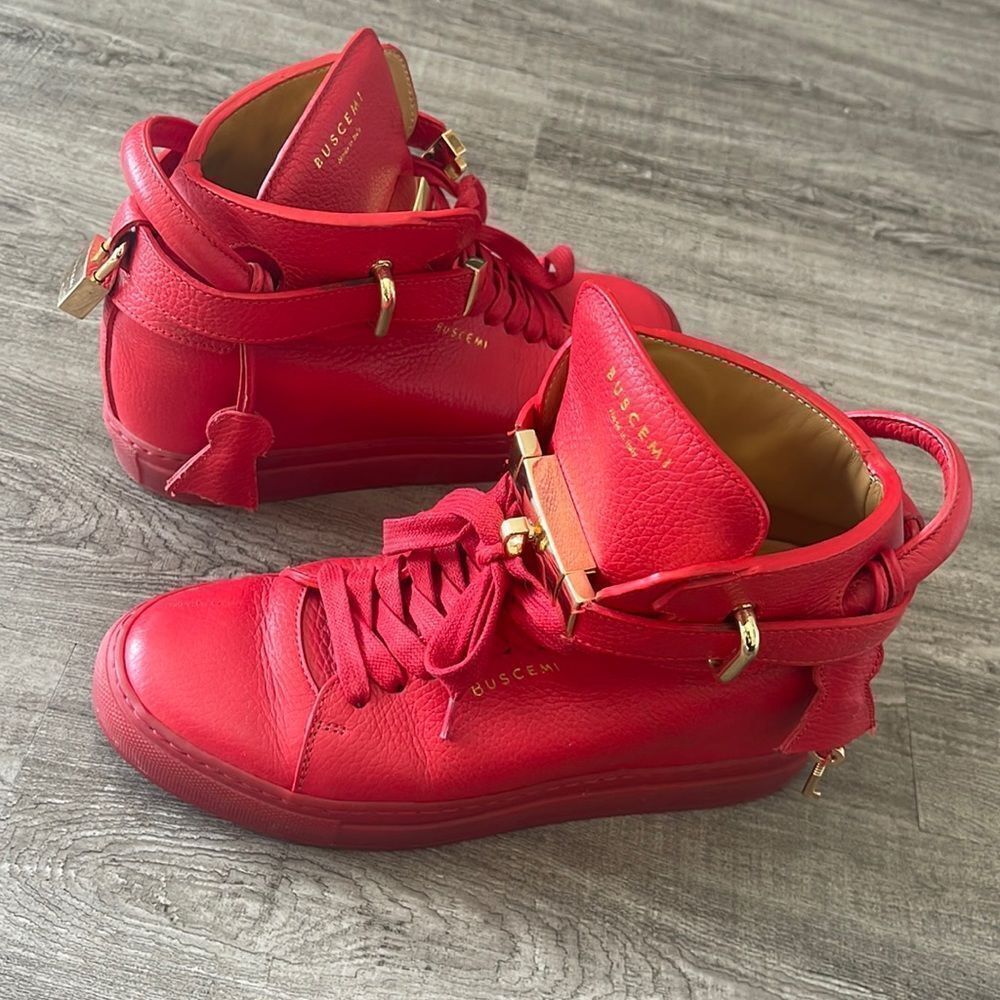 Buscemi Red 100mm Alta Sneakers Women's Size 36